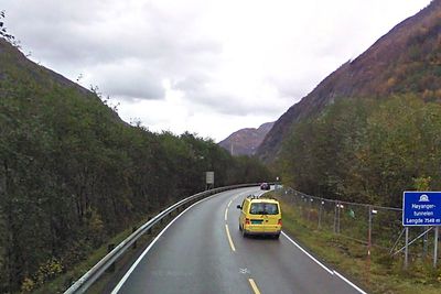 Høyangertunnelen får nå en etterlengtet oppgradering.  Foto: GoogleMaps