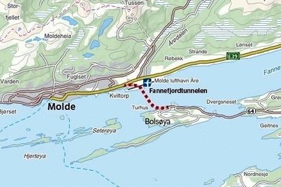 Etter 23 år trenger Fannefjordtunnelen oppgradering. Implenia leder kampen om den jobben. (Ill.: Statens vegvesen)