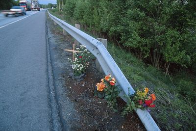 Illustrasjonsbilde: Åsted for bilkollisjon og dødsulykke i Råde, Østfold.Foto: © Johannes Haugan / NN / Samfoto 