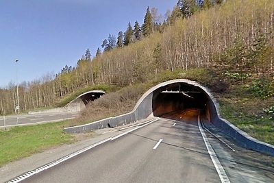 19. mai er datoen entreprenører må merke seg hvis de har lyst til å oppgradere denne tunnelen. Bildet viser de søndre portalene. (Foto: Google)