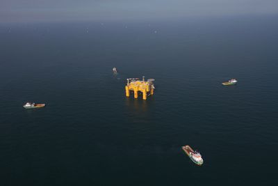 Havvind-kjempe: Verdens største anlegg for offshore likestrøm stod i Haugesund, men er nå installert på tysk sokkel.