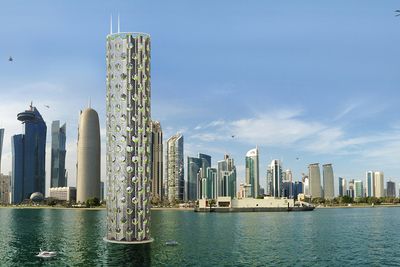 En 750 meter høy skyskraper plassert på havbunnen kan bli løsningen i områder hvor det ikke er plass til flere høye bygg på land. 