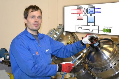 Bygger varmepumper: Teknisk sjef og gründer i Single-Phase Power, siv. ing. Arne Høeg utnytter prinsippene til stirlingmotoren for å bygge svært effektive varmepumper. 
