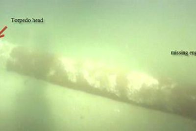 Torpedoen som ligger over Norned-kabelen, har mistet motorseksjonen.