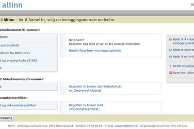Nå er det igjen mulig å logge inn på Altinn.