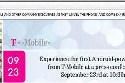 T-Mobile har invitert til demo av en ny mobil med Google Android 23. september.