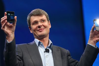 SLITER: Blackberry-toppsjef Thorsten Heins klarte ikke å imponere markedet med nye Blackberry 10 på gårsdagens pressekonferanse i New York.