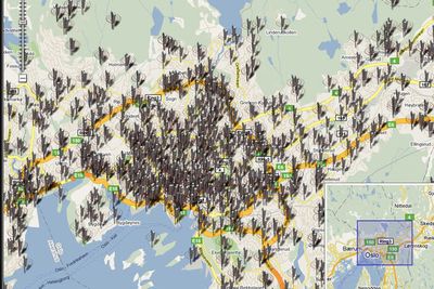 God dekning: Alle mobilmastene til Netcom og Telenor er nå kartlagt. Bildet viser utplasseringen i Oslo.