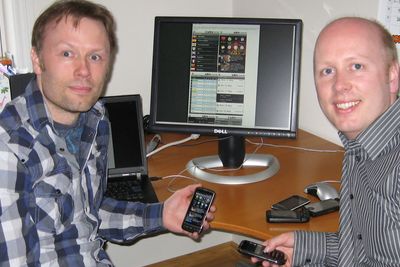 Lykkes med fotball i Bergen: Brødrene Tommy og Christer Nordvik gjør suksess på Android-plattformen.