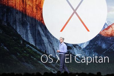 Apples Craig Federighi viser frem OS X El Capitan.