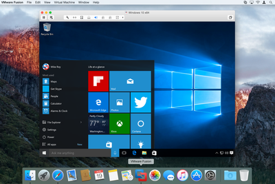 Windows 10 på El Capitan via Fusion 8.