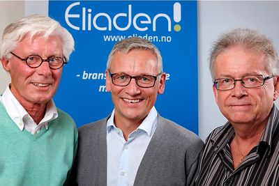 Then There Were Three: PEA-gründerne Helge Bjørhall (t.v.) og Per Kølner flankerer Eliadens prosjektleder Nils Erik Magnell. I juni 2014 samles hele automatiseringsbransjen på Lillestrøm.