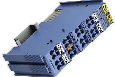 8-kanals Ex-i DI-kort, som håndterer Namur-sensorer, optokoblere og elektromekaniske brytere.