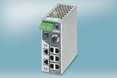 Smal Profinet/Ethernet/IP-switch byr på automatiske topologigjenkjennelse (LLDP) og redundansmekanismen MRP.