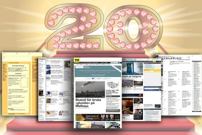 Teknisk Ukeblads nettutgave fyller 20 år i dag, 20. april. Bare Brønnøysund Avis og Dagbladet var tidligere på nett enn TU. 