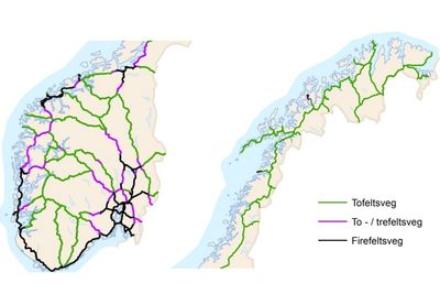 På fire år har Statens Vegvesen økt ambisjonene om antall kilometer firefektsvei betraktelig. 