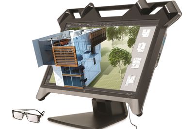 På omvisning: HP har nok både arkitekter og ingeniører i tankene med den nye 3D-skjermen 
