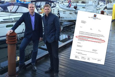 Robert Farestveit og Frode Losnedal er to av nøkkelpersonene i Cape Omega. Innfelt er brevet fra Olje- og energidepartementet der det går frem at søknaden deres er stilt i bero. 