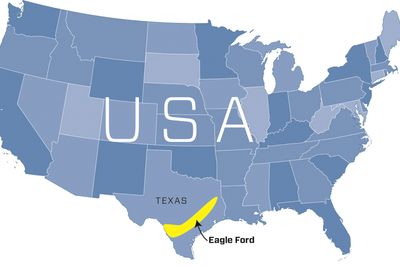 På bare syv år har produksjonen på skiferoljeområdet Eagle Ford kommet opp i én milliard fat olje og kondensat. Til sammenligning inneholder Johan Sverdrup-feltet, som skal være i drift i 50 år, mellom 1,8 og 2,9 milliarder fat oljeekvivalenter. Gigantiske Eagle Ford strekker seg over 30 fylker i Texas.