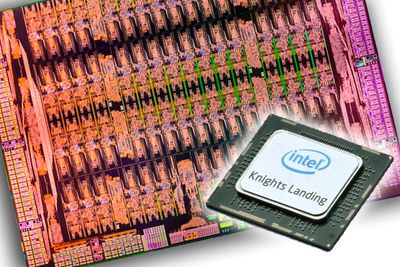 Intels nye Knights Landing-prosessorer skal triple enkelttrådytelsen sammenliknet med dagens generasjon (bak), og det med lavere strømforbruk. 