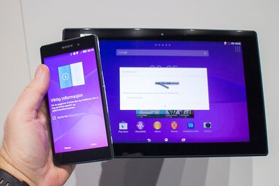 Z2-er: Både nye Xperia Z2 og  Xperia Z2 Tablet er blitt tynnere, lettere og har fått bedre skjerm.  