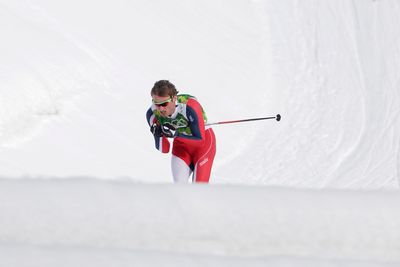 Her er Northug under mennenes lagsprint på onsdag.  