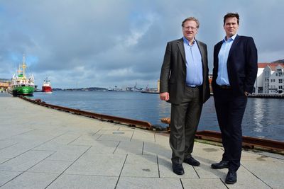 Oljemesse: ONS-general Leif Johan Sevland og Jon Are Rørtveit er klare for oljemesse i Stavanger i august. Messearealet blir i år større enn noen gang, med flere nye haller pluss et hotell å boltre seg i.