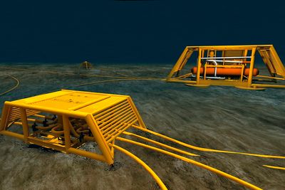 Løsning: Subseateknologien ble utviklet da det var krise i oljebransjen. Her er undervannsløsninger levert av FMC Technologies på Tordis. 
