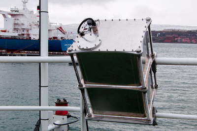 Oppdager oljesøl: Laseren montert på Kystverkets nyeste skip, oljevernberedskapsfartøyet OV «Skomvær».