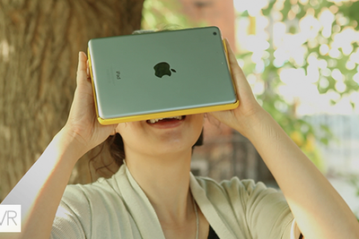 Et nytt stativ lar deg feste iPad mini eller iPhone 6 plus på fjeset og oppleve en virtuell virkelighet. 