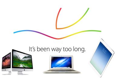 Apple har invitert til en lansering torsdag 16. oktober, og designet på invitasjonen er likt designet på logoen for Mac-ens 30-års-jubileum. Det kan borge for nyheter på Mac-fronten, men det ryktes også en oppdatert iPad.  