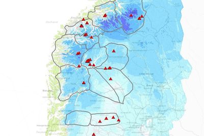 Kartverktøy brukes for å visualisere snømodeller, for eksempel nysnødybde. Her kan snøskredvarslerne også se hvor i landet det er innrapportert om faretegn.