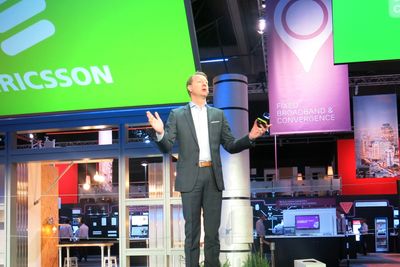 Optimistisk: Sjefen for telegiganten Ericsson, Hans Vestberg, vil samarbeide med tyske SAP for å bygge fundamentet for alle de trillioner av transaksjoner som skal flyte i nettverkene om noen år.                         