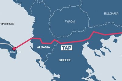 TAP: Statoil har 20 prosents eierandel i Den transadriatiske rørledningen (TAP) som nå skal gå på tvers av Hellas, Albania og inn i Italia.  