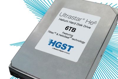 I tillegg til rekordstor lagringsplass, skal harddisken ifølge HGST ha "49 prosent lavere forbruk av watt per terabyte".
