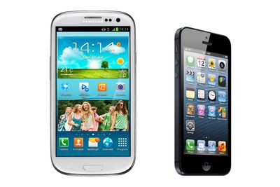 Dårlige antenner: Hverken Samsung Galaxy S III og iPhone 5 kommer godt ut i den danske testen av mobilantenner.  
