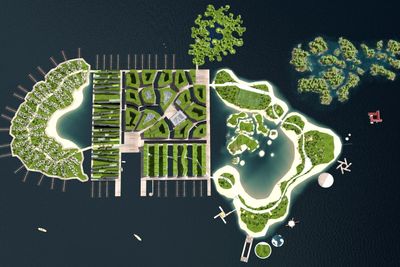  Jensen & Skodvins forslag til ny øy i Oslofjorden. 