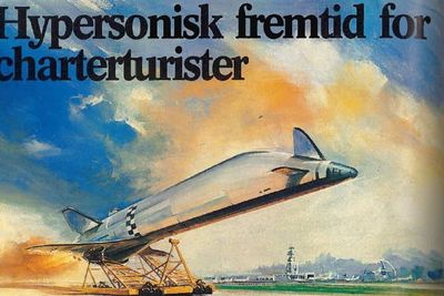 SKULLE VÆRT KLART I 1996: Teknisk Ukeblad skrev i 1986 at dette hypersoniske flyet skulle fly London-Sydney ti år senere.   