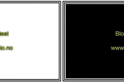 Blokkeringstest. Dette testbildet skal ses med ett øye om gangen, slik at du ser det svarte bildet. 