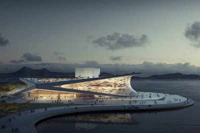 Snøhettas arkitektur er et eksempel på ekstraordinært idearbeid som kommer som følge av ti kriterier, ifølge førsteamanuensis Arne Carlsen ved BI. Her det Snøhetta-tegnede operahuset i Busan i Sør-Korea. 