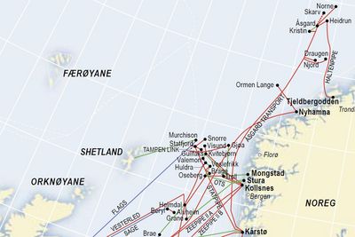 STOPPER HALVVEIS: Dagens gassinfrastruktur på sokkelen stopper i Norskehavet. Eksperter mener at Gassco nå får fritt spillerom til å planlegge en rørledning fra Barentshavet. 