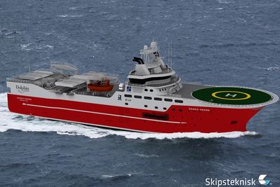 NYTT: Sanco Shipping får sitt andre seismikkskip fra Kleven Maritime i 2014. Skipet har betegnelsen ST 324 CD og er 96,5 meter langt, 21.5 meter bredt.  