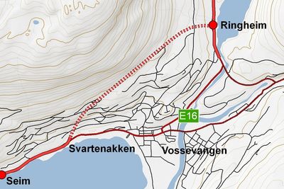 NCC støper en betongkulvert i vestre enden av Vangstunnelen. Hvis ingen klager innen 4. november, skal samme firma sprenge fjelltunnelen også. Ill.: Statens vegvesen