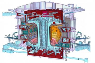 ETT SKRITT NÆRMERE: Et tverrsnitt av den fremtidige reaktoren: ITER Tokamak.
