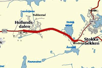 HAB Construction har fått kontrakten på utbedring av fylkesveg 542 mellom Hollundsdalen og Stokkabekken. Standardhevingen blir betydelig.