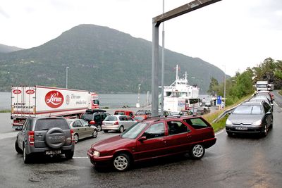 Anda fergeleie blir bygget helt om. Når ombyggingen blir ferdig om to år, blir oppstillingsplassen mye mer hensiktsmessig enn den er nå.