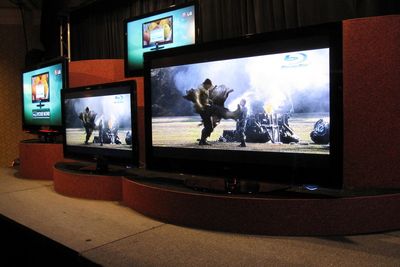 LG-TV-er på CES i Las Vegas.