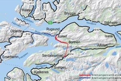 Mesta skal ta mesteparten av det som er markert med rødt. Det som er markert med blått ble ferdig i 2002.