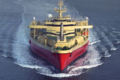 KLAR FOR OPPDRAG: Ramform Sovereign, som er bygget av Aker Yards og eies av PGS, skal snart på oppdrag i Nordsjøen.