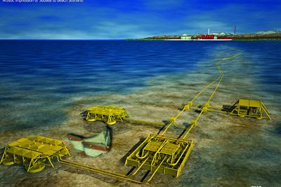 MORGENDAGENS UTBYGGING: Ormen Lange er det første gassfeltet med brønner i havet og prosessering på land. Goliat kan bli det første oljefeltet med en slik løsning.
